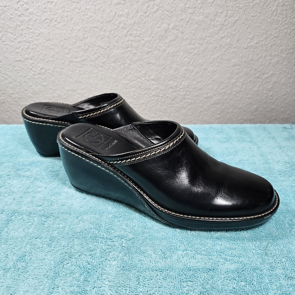 Cole Haan Elyssa Black Leather Mules Size 7 - Picture 2 of 12